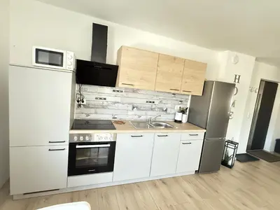 Küche/Küchenzeile in der Unterkunft Appartement Niederthalheim