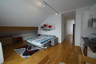 Ein Bett oder Betten in einem Zimmer der Unterkunft Bergheimat