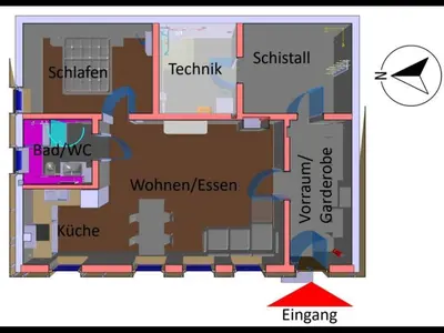 Grundriss der Unterkunft Lachtal-Zentral