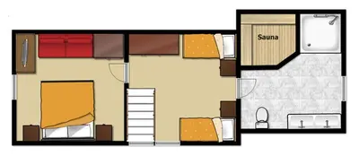 Grundriss der Unterkunft Bioblockhaus Katschberg