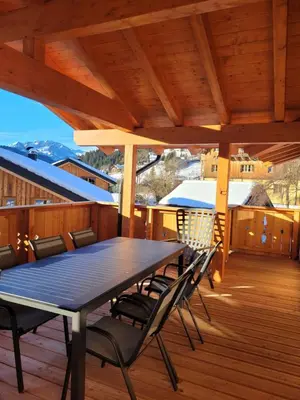 Ein Balkon oder eine Terrasse in der Unterkunft Dachstein West Apartment T5