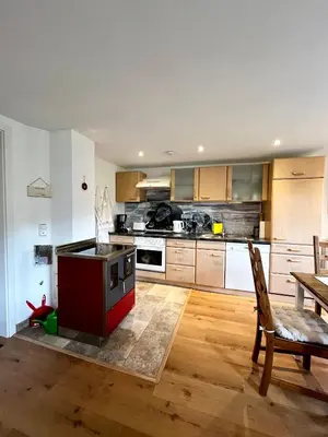 Küche/Küchenzeile in der Unterkunft Ferienwohnung Am Jodlerweg
