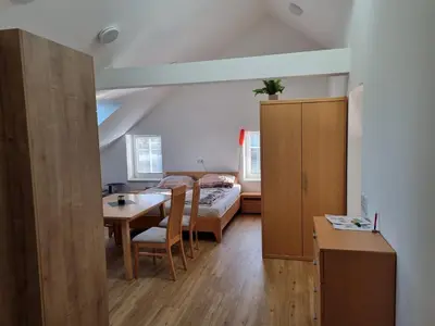 Ein Bett oder Betten in einem Zimmer der Unterkunft lovely apartment