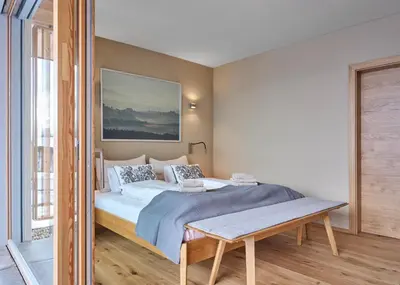 Ein Bett oder Betten in einem Zimmer der Unterkunft HILL - 73 by AA Holiday Homes