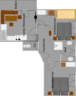 Grundriss der Unterkunft Forsterhof