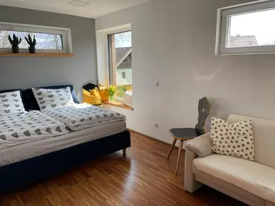 Ein Bett oder Betten in einem Zimmer der Unterkunft 