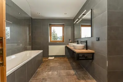 Ein Badezimmer in der Unterkunft Bergchalet 