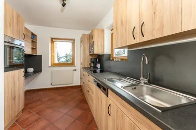Küche/Küchenzeile in der Unterkunft Bergchalet 