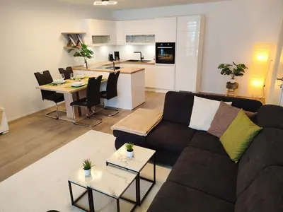 Küche/Küchenzeile in der Unterkunft Modern Mountain Apartment - free parking & sauna