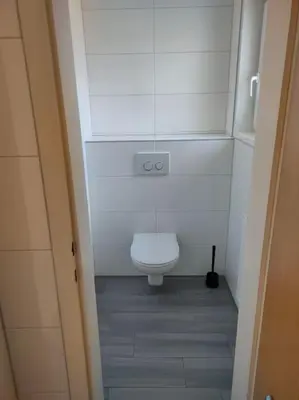 Ein Badezimmer in der Unterkunft Ferienwohnung ländlich und in Seenähe