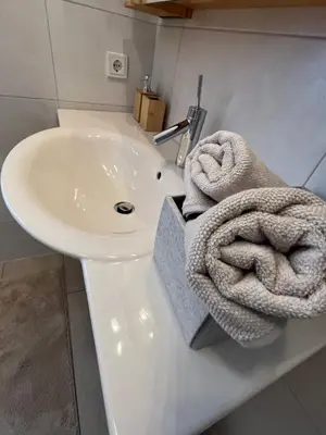 Ein Badezimmer in der Unterkunft Ferienwohnung Broschek