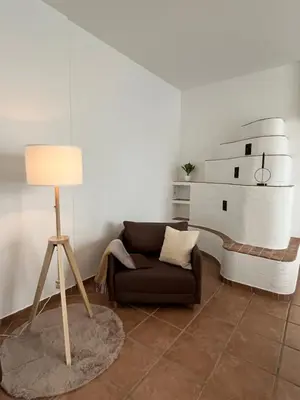 Ein Sitzbereich in der Unterkunft Ferienwohnung Broschek