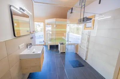 Ein Badezimmer in der Unterkunft Chalet Bavaria