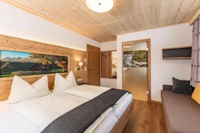 Ein Bett oder Betten in einem Zimmer der Unterkunft Pircherhof Appartements