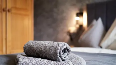 Ein Bett oder Betten in einem Zimmer der Unterkunft Jeff's - Rooms with a mountain view