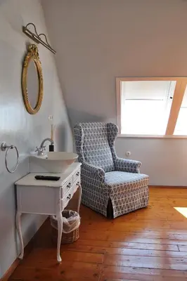 Ein Sitzbereich in der Unterkunft Villa Weiss