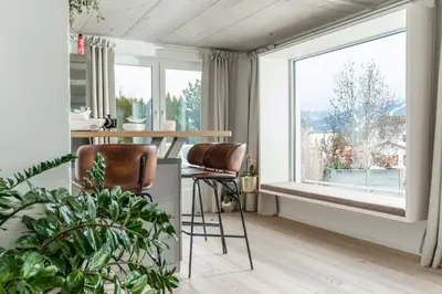 Ein Sitzbereich in der Unterkunft QUARTIER 179 by Schladming-Appartements