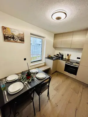 Küche/Küchenzeile in der Unterkunft Idyllische Suite in Zentrumsnähe mit Parkplatz Top 1
