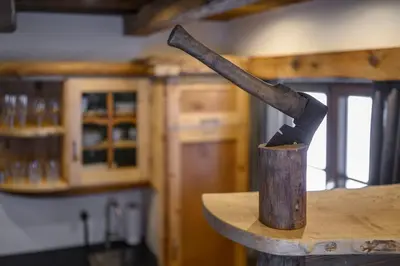 Küche/Küchenzeile in der Unterkunft Goiserer Chalet