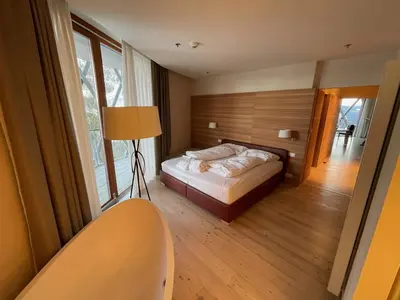 Ein Bett oder Betten in einem Zimmer der Unterkunft Large Family Apartment Katschberg, Ski-in/o, Sauna, Pool