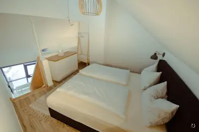 Ein Bett oder Betten in einem Zimmer der Unterkunft Mein Appartement Nr.9