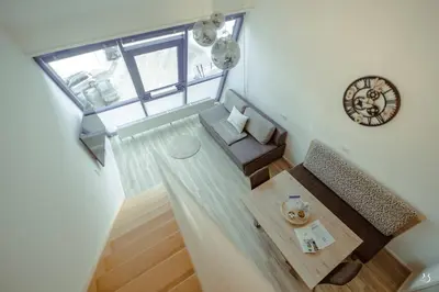 Ein Sitzbereich in der Unterkunft Mein Appartement Nr.9