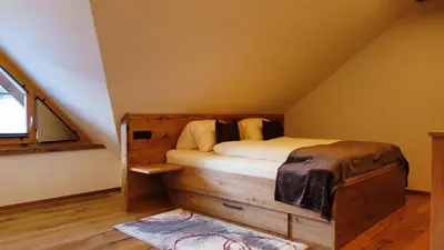 Ein Bett oder Betten in einem Zimmer der Unterkunft Apartment Talblick