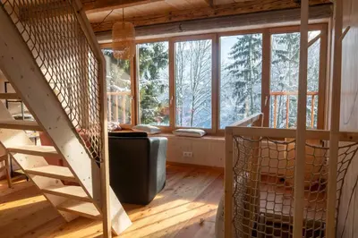 Ein Balkon oder eine Terrasse in der Unterkunft Servus Almtal