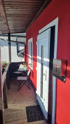 Ein Bett oder Betten in einem Zimmer der Unterkunft Klein und Fein