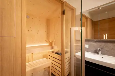 Ein Badezimmer in der Unterkunft BergLeben Zaglauhof