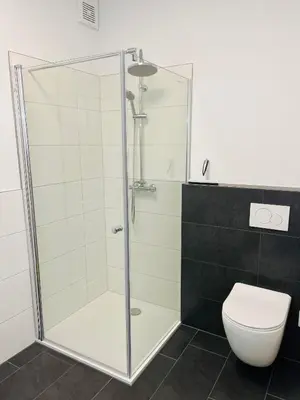 Ein Badezimmer in der Unterkunft Wohnen an der Vöckla