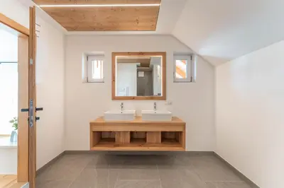 Ein Badezimmer in der Unterkunft Panoramachalet Emmylou