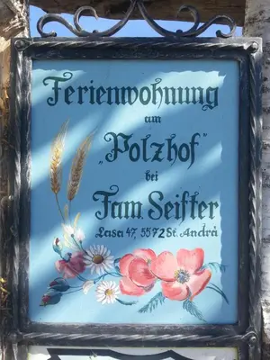 Ein Zertifikat, Auszeichnung, Logo oder anderes Dokument, das in der Unterkunft Polzhof ausgestellt ist