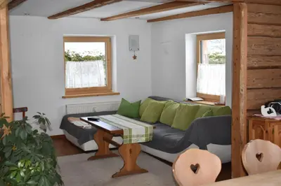 Ein Sitzbereich in der Unterkunft Chalet Reiterhäusl