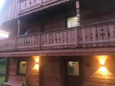 Ein Balkon oder eine Terrasse in der Unterkunft Chalet Reiterhäusl