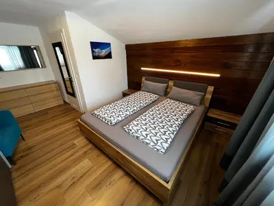 Ein Bett oder Betten in einem Zimmer der Unterkunft Haus Bergfeld with the view over Dachstein