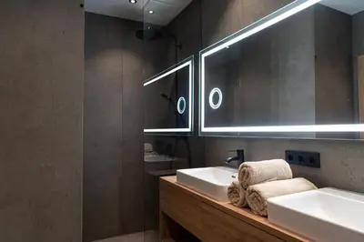 Ein Bett oder Betten in einem Zimmer der Unterkunft Salzkammergut Lodge