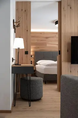 Ein Bett oder Betten in einem Zimmer der Unterkunft Salzkammergut Lodge