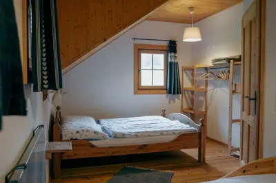 Ein Bett oder Betten in einem Zimmer der Unterkunft Stangllehen Hütte