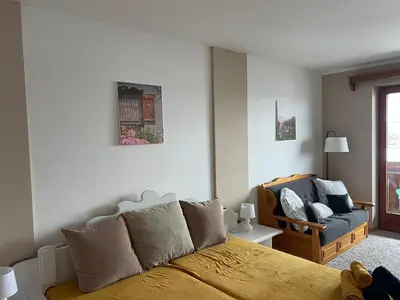 Ein Bett oder Betten in einem Zimmer der Unterkunft Aquamarin Studio 208
