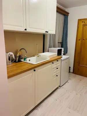 Küche/Küchenzeile in der Unterkunft Aquamarin Studio 208