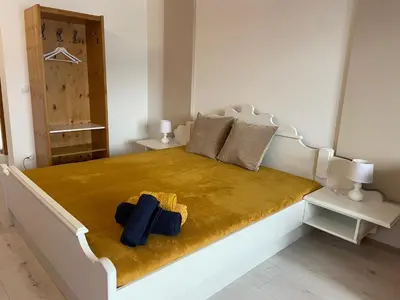 Ein Bett oder Betten in einem Zimmer der Unterkunft Aquamarin Studio 208