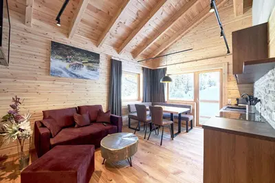 Ein Sitzbereich in der Unterkunft Xeis Natur Apartments
