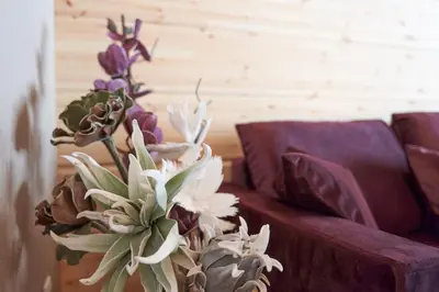 Ein Sitzbereich in der Unterkunft Xeis Natur Apartments