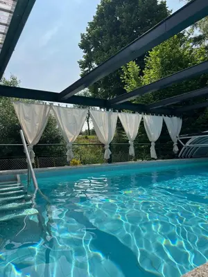 Der Swimmingpool an oder in der Nähe von Ferienhaus Auerhahn