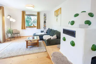 Ein Sitzbereich in der Unterkunft Bergkristall Ruhe und Aussicht auf 1100m