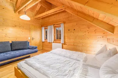 Ein Sitzbereich in der Unterkunft Chalet Dachsteinblick