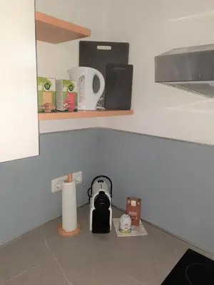 Küche/Küchenzeile in der Unterkunft Ferienwohnung im Zentrum mit Balkon und Parkplatz