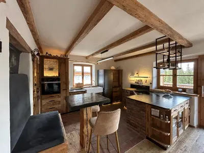 Küche/Küchenzeile in der Unterkunft Almhaus Chalet 607 - Lachtal
