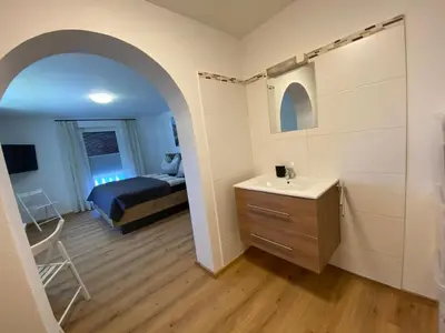 Ein Bett oder Betten in einem Zimmer der Unterkunft Ferienhaus Mayr